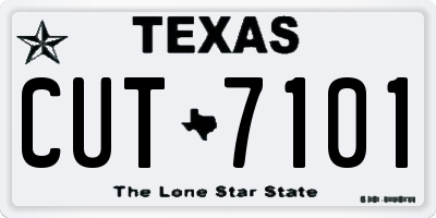 TX license plate CUT7101