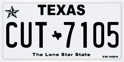 TX license plate CUT7105
