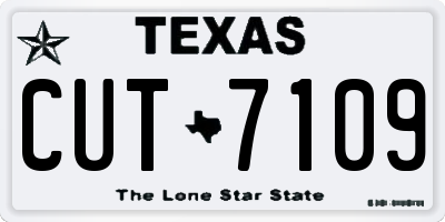 TX license plate CUT7109
