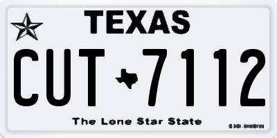 TX license plate CUT7112