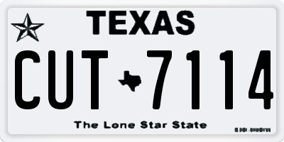 TX license plate CUT7114