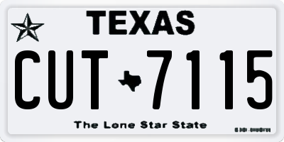 TX license plate CUT7115