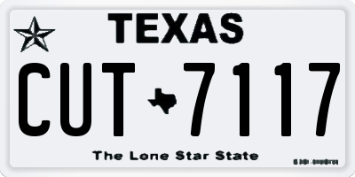 TX license plate CUT7117
