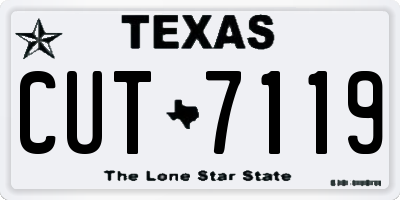 TX license plate CUT7119