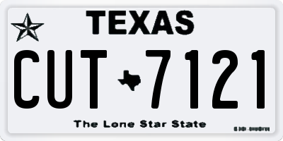 TX license plate CUT7121