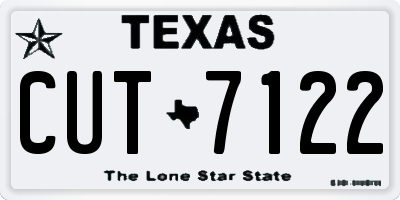 TX license plate CUT7122