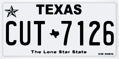 TX license plate CUT7126