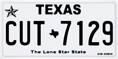 TX license plate CUT7129