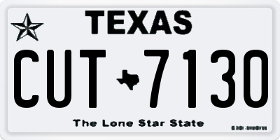 TX license plate CUT7130