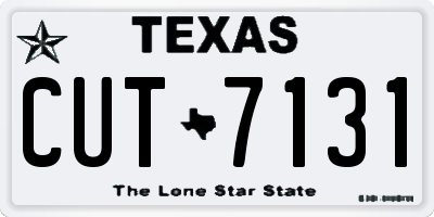 TX license plate CUT7131