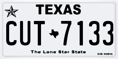 TX license plate CUT7133