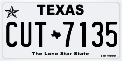 TX license plate CUT7135