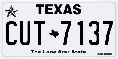 TX license plate CUT7137