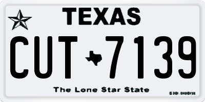 TX license plate CUT7139