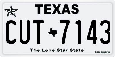 TX license plate CUT7143