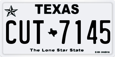 TX license plate CUT7145