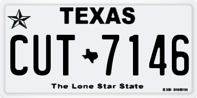 TX license plate CUT7146