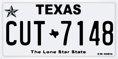 TX license plate CUT7148
