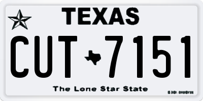 TX license plate CUT7151