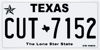 TX license plate CUT7152