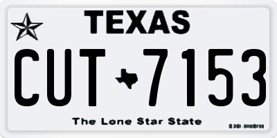 TX license plate CUT7153