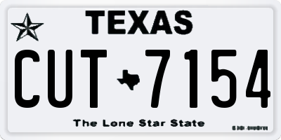 TX license plate CUT7154
