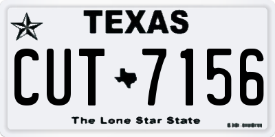 TX license plate CUT7156