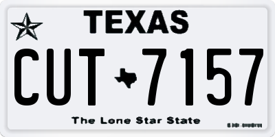 TX license plate CUT7157