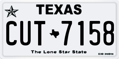 TX license plate CUT7158