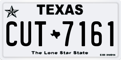 TX license plate CUT7161