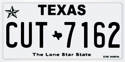 TX license plate CUT7162
