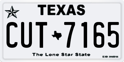 TX license plate CUT7165