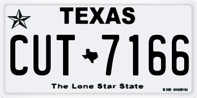 TX license plate CUT7166