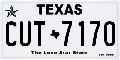 TX license plate CUT7170
