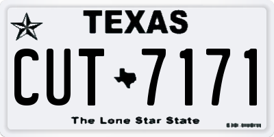 TX license plate CUT7171