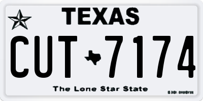 TX license plate CUT7174