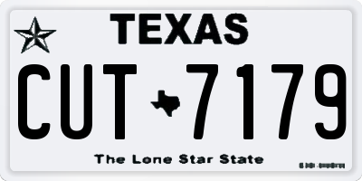 TX license plate CUT7179