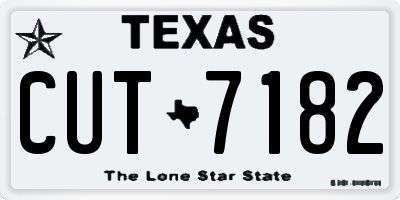 TX license plate CUT7182