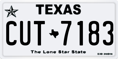 TX license plate CUT7183