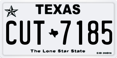 TX license plate CUT7185