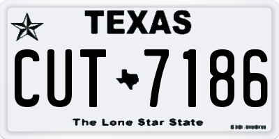 TX license plate CUT7186