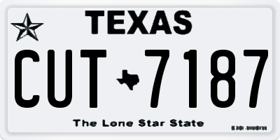 TX license plate CUT7187