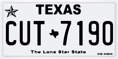 TX license plate CUT7190