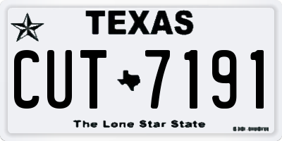 TX license plate CUT7191