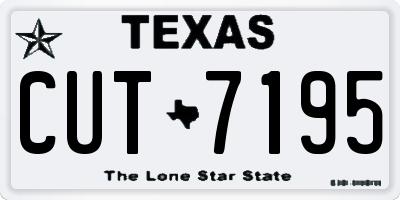 TX license plate CUT7195