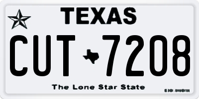 TX license plate CUT7208
