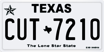 TX license plate CUT7210