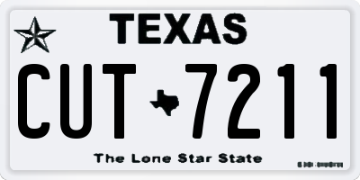 TX license plate CUT7211