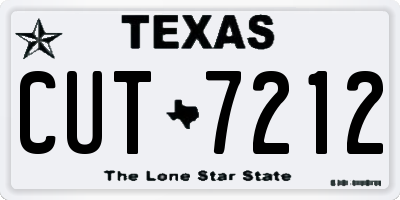 TX license plate CUT7212