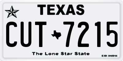 TX license plate CUT7215